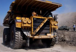 Truck on a quarrying site