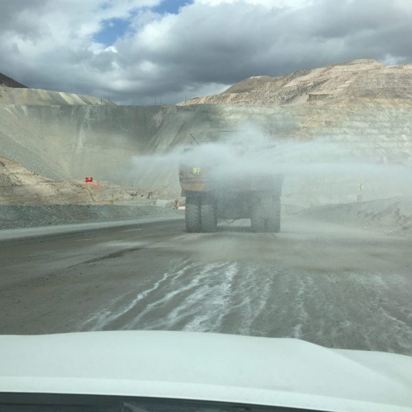 dust suppression of a newly constructed road