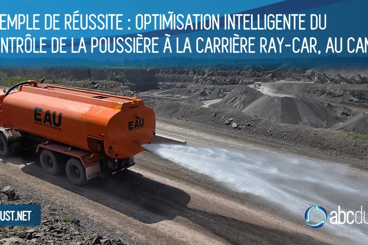 Optimisation intelligente du contrôle des poussières à la carrière Ray-Car, au Canada.